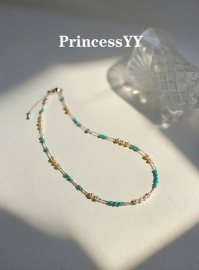 PrincessYY极细天然石淡水珍珠项链高级感轻奢小众2026新款配饰潮