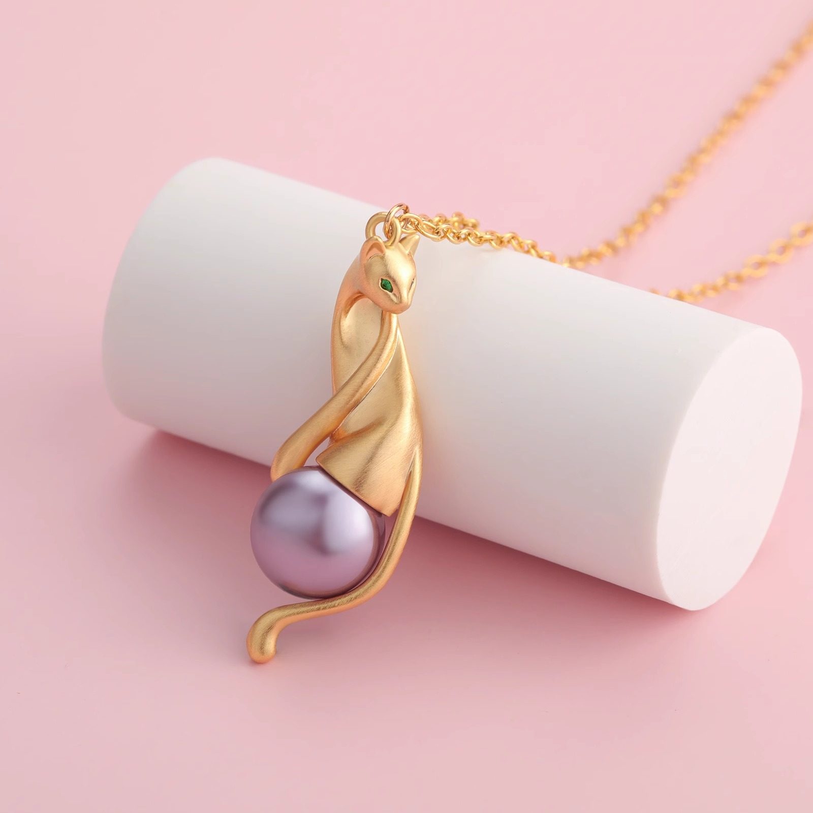 沐银时代2025紫气东来猫猫项链气质优雅独特好品送礼首选