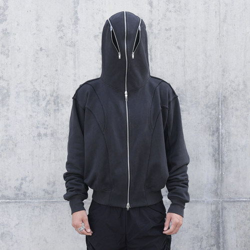 蒙面opium拼接连帽卫衣小众