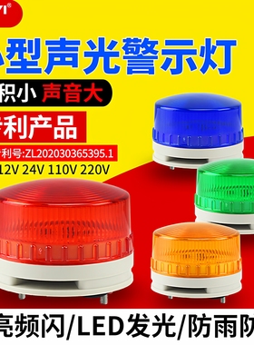 小型大分贝声光报警器LTE-7116K报警LED频闪指示信号灯220v12v24v