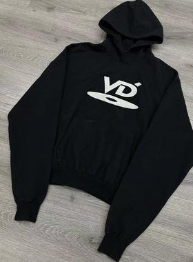 Vujade 光碟VD刺绣连帽卫衣秋冬cleanfit重磅500G廓形短宽帽衫男