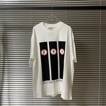 vtg闪电曼森fog短袖白墨直喷印花高街复古宽松320g重磅半袖T恤潮