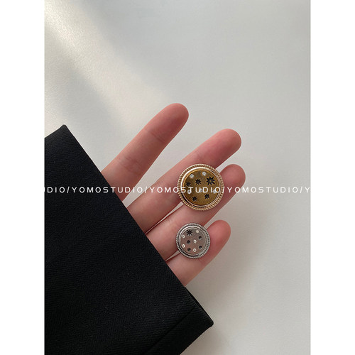 镶钻金属纽扣大衣外套扣女装饰扣
