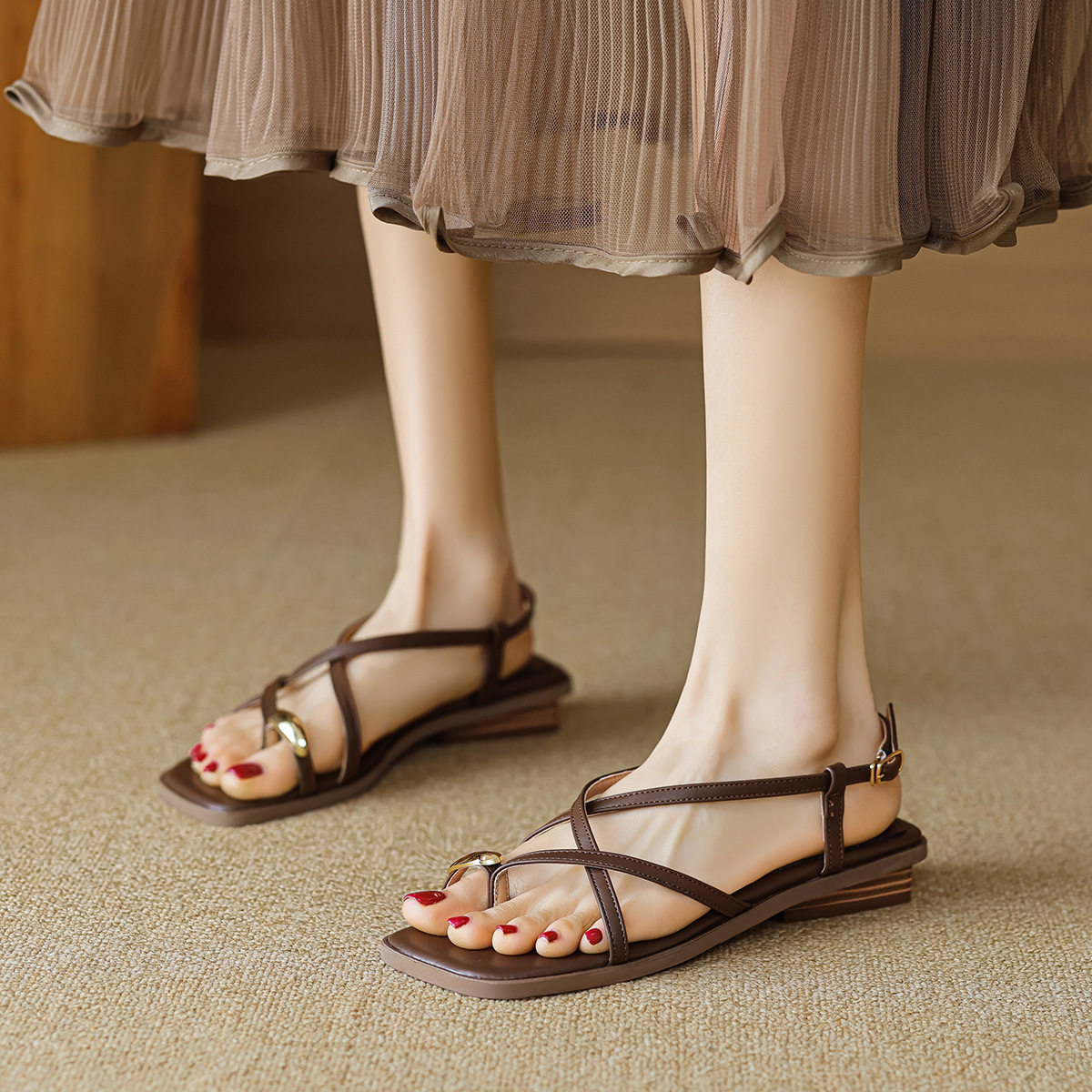 288三夹趾女夏凉鞋仙女风
