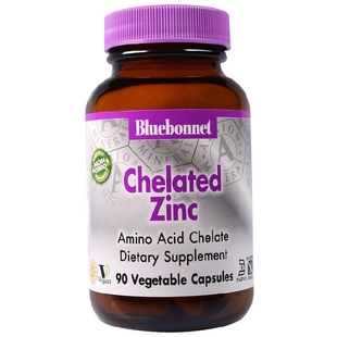 美国品牌Bluebonnet Nutrition 螯合锌/双甘氨酸锌 补锌 90粒