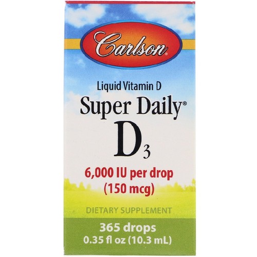 美国品牌Carlson Labs 维生素D3 6000单位/10.3毫升