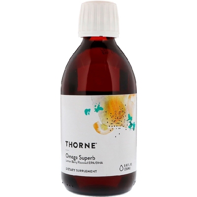 美国品牌Thorne Research 优质鱼油/蒸馏提取 柠檬草莓味 250ml