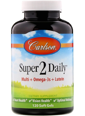 美国品牌Carlson Labs 日常膳食补充维生素和矿物质软/无铁 120粒