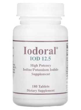 美国品牌Optimox 碘和碘化钾Iodoral 优效 180片
