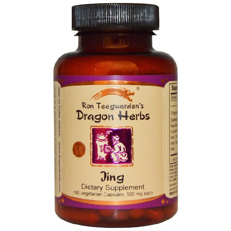 美国品牌Dragon Herbs 石斛/芦笋根/地黄等补精气 500mg/100粒