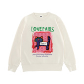 欧洲站炸街长袖 卫衣女春秋卡通猫咪宽松百搭休闲正肩上衣女