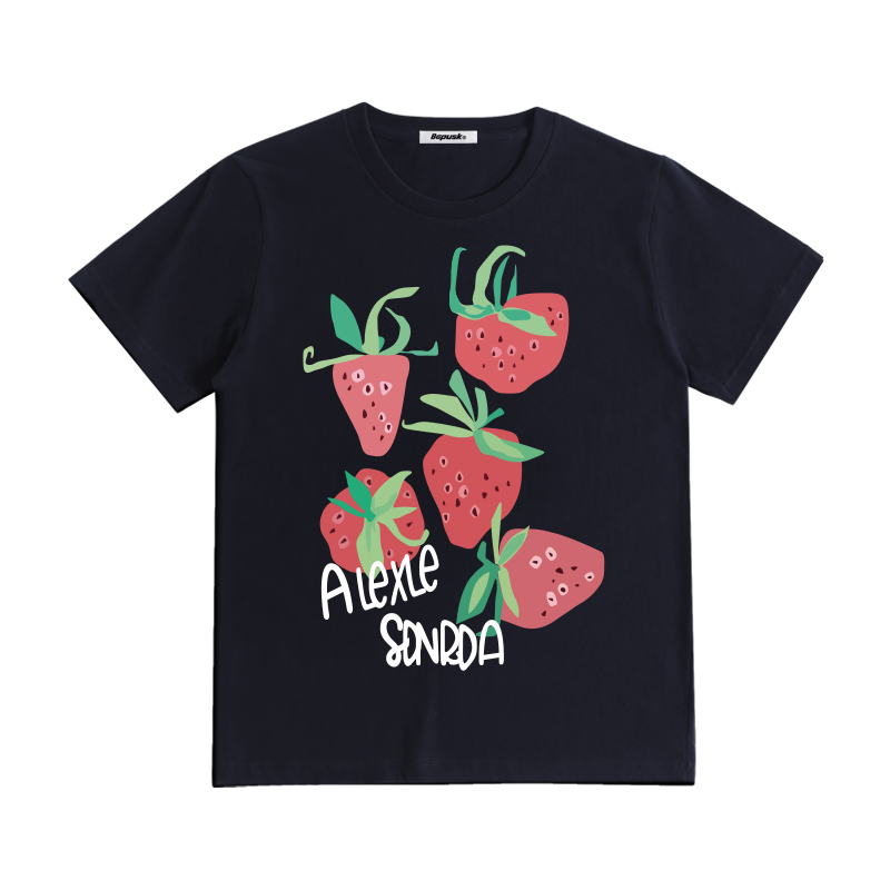 水果草莓短袖欧美薄宽松休闲百搭