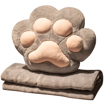 猫爪抱枕被子两用毯子