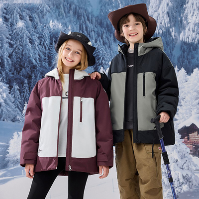 【雷哥来了】儿童羽绒服2025冬季男女童户外工装短款连帽935