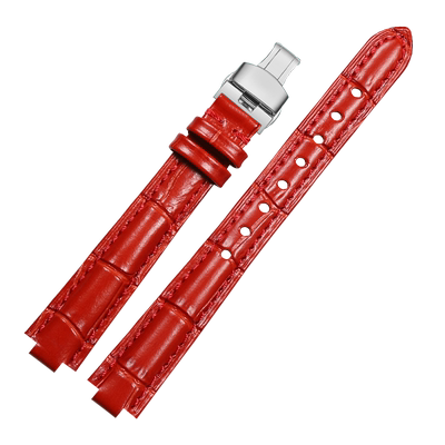 适配浪琴心月系列L8凸口真皮表带