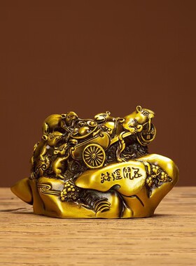 铜鼠摆件黄铜十二生肖鼠金钱鼠五代鼠代代数钱五鼠运财家居装饰品