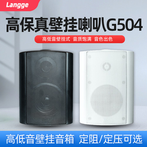 浪歌G504壁挂喇叭同轴挂墙音箱