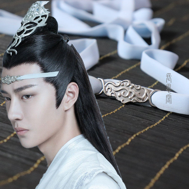 陈情令抹额蓝忘机魔道祖师姑苏蓝氏正版蓝湛蓝家古风发带护额发饰