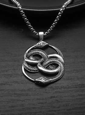 跨境吊坠项链钛钢男女饰品挂饰