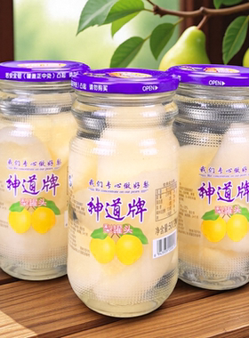 水果梨罐头神道牌雪梨罐头500g瓶