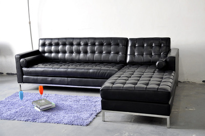 转角真皮pu客厅沙发