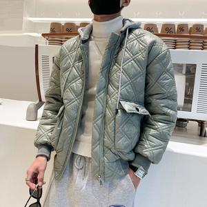 社会风新风格纯色可脱卸帽宽松棉衣外套B297-2829-P128控168图片