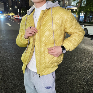 社会风夜景纯色可脱卸帽宽松棉衣棉服B297-2829-P128控168图片