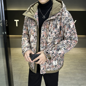 社会轻奢新标90白鸭绒连帽休闲撞色羽绒服B297-Y321-P280图片