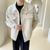 轻熟风纯色双拉链装饰夹克外套B297-303-P115，男装夹克，电商B297