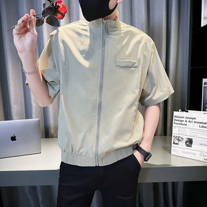 社会轻奢纯色宽松短袖夹克1 B297-317-P78图片