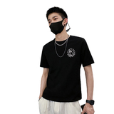 社会风纯色印花圆领修身短袖T恤上衣B297-203-P35控58，男装T恤，电商B297