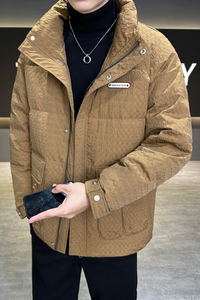 社会轻奢新标90白鸭绒压花翻领工装羽绒服B297-Y322-P270图片