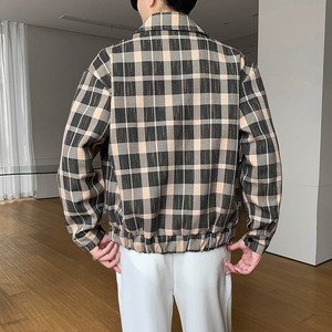 轻熟风大格子立领痞帅潮牌夹克B297-2302-P115控149图片