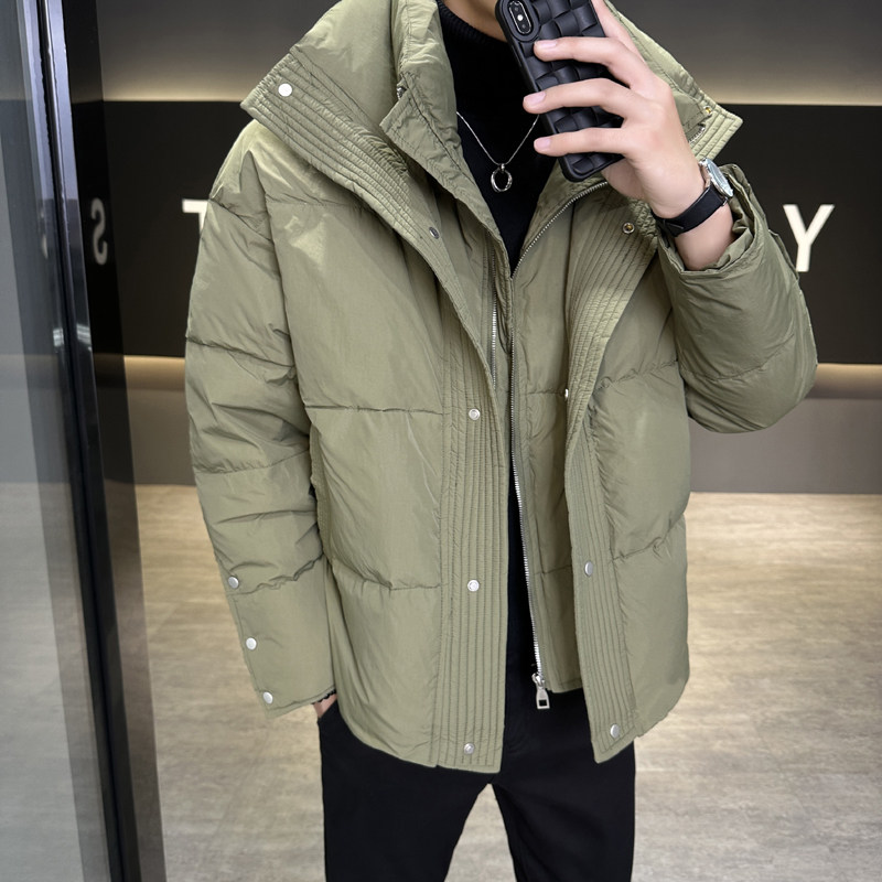 社会轻奢新标90白鸭绒双领假两件羽绒服痞帅B297-Y320-P240,男装羽绒服,电商B297