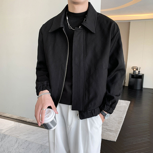 轻熟风春装绗线纯色翻领宽松休闲夹克B297-1801-P115控158图片