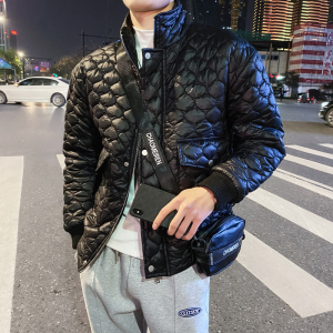 社会风夜景纯色立领宽松棉衣上衣B297-2830-P128控168图片