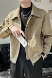 社会轻奢绗线纯色翻领宽松休闲夹克B297-1801-P115控158，男装夹克，电商B297