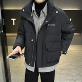 社会轻奢新标90白鸭绒双领假两件羽绒服痞帅B297-Y319-P300，男装羽绒服，电商B297