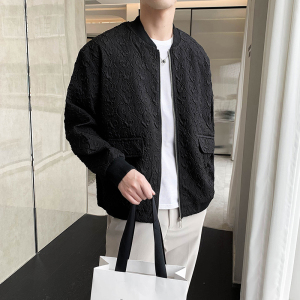 轻熟风春装纯色玫瑰立体印花棒球领夹克B297-201-P110控149图片