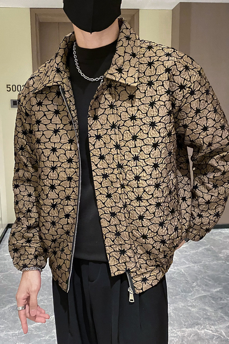 社会轻奢风纯色提花加加厚修身衣B297-1811-P130控168,男装棉衣,电商B297