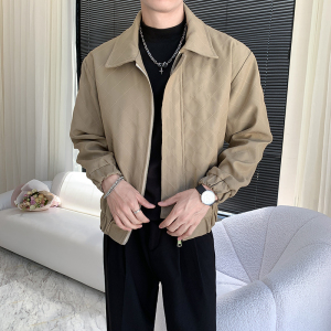 轻熟风绗线纯色翻领宽松休闲夹克外套B297-1801-P115控158图片