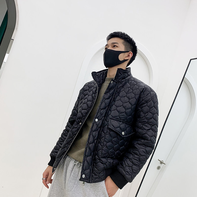 社会风新风格纯色立领宽松棉衣潮男B297-2830-P128控168图片