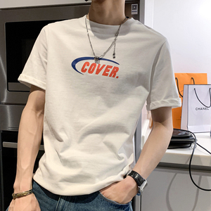 社会轻奢纯色修身半袖T恤上衣B297-2105-特P15控58图片