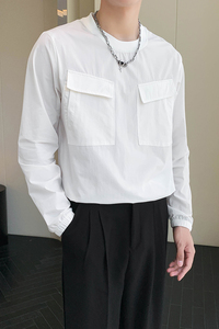 輕熟風(fēng)春裝純色套頭圓領(lǐng)長袖修身衛(wèi)衣B297-2207-P68控98圖片