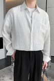 轻熟风纯色高品质提花垂坠感痞帅衬衫寸衫B297-2310-P60控88，男装衬衫，电商B297