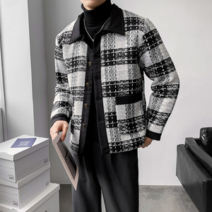 轻熟风单排扣衬衫领休闲衣条纹B297-7755-P130控168图片
