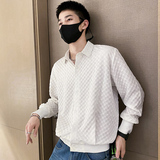 社会风纯色长袖春夏尖领宽松纽扣衬衫B297-7771-P68控98，男装衬衫，电商B297