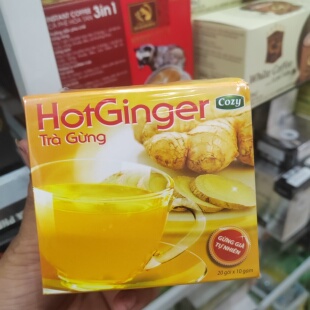 Tan Hot Ngot Gung 20条x10克 Cay Hoa Cozy 越南姜茶Tra Ginger