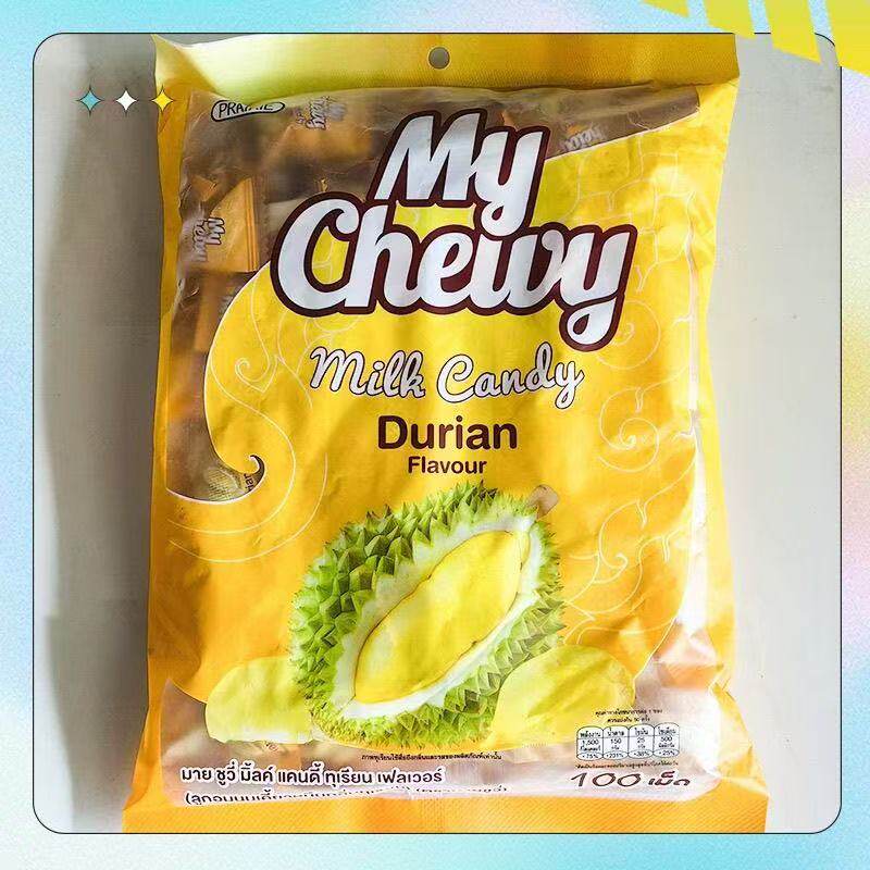 泰国Mychewy耐嚼水果味夹心软糖 榴莲味独立小包装分享装360g