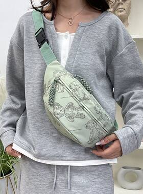 新款斜挎包女款高颜值时尚潮流单肩小背包女学生日系胸包运动腰包